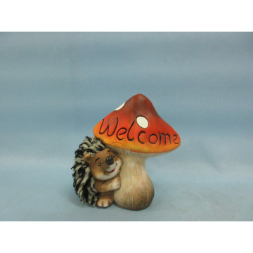 Mushroom Hedgehog Shape Ceramic Crafts (LOE2533-C11)